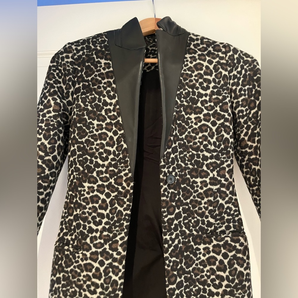 All Saints Leopard Print Coat